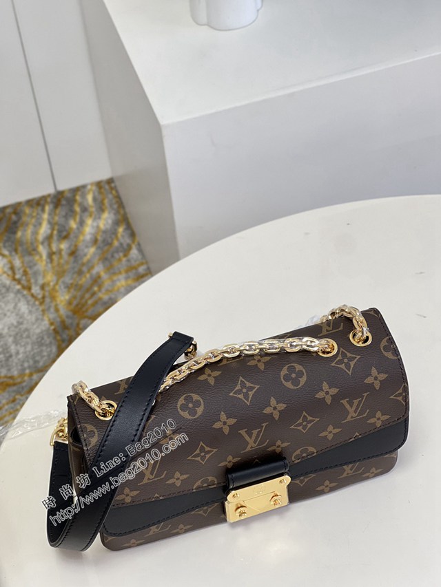 LV專櫃2023新款Marceau鏈條包老花女包 M46127黑 路易威登Pochette Métis手袋 dn1180